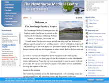 Tablet Screenshot of newthorpemedicalcentre.co.uk